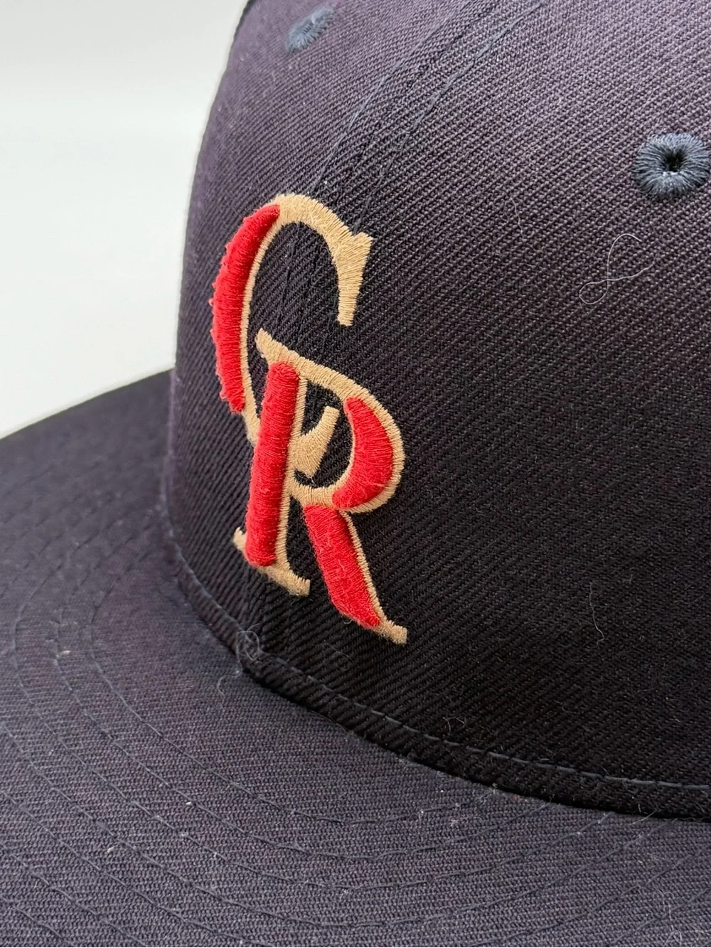 MLB Colorado Rockies Navy Red Cream Patch Cap